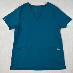 Figs Casma Three-Pocket Scrub Top Aqua Green Women’s Size Medium Style TW1100